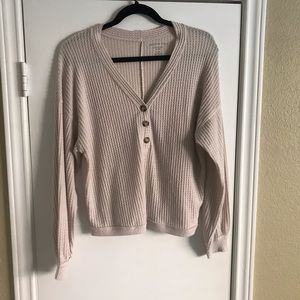 american eagle soft and sexy plush beige sweater